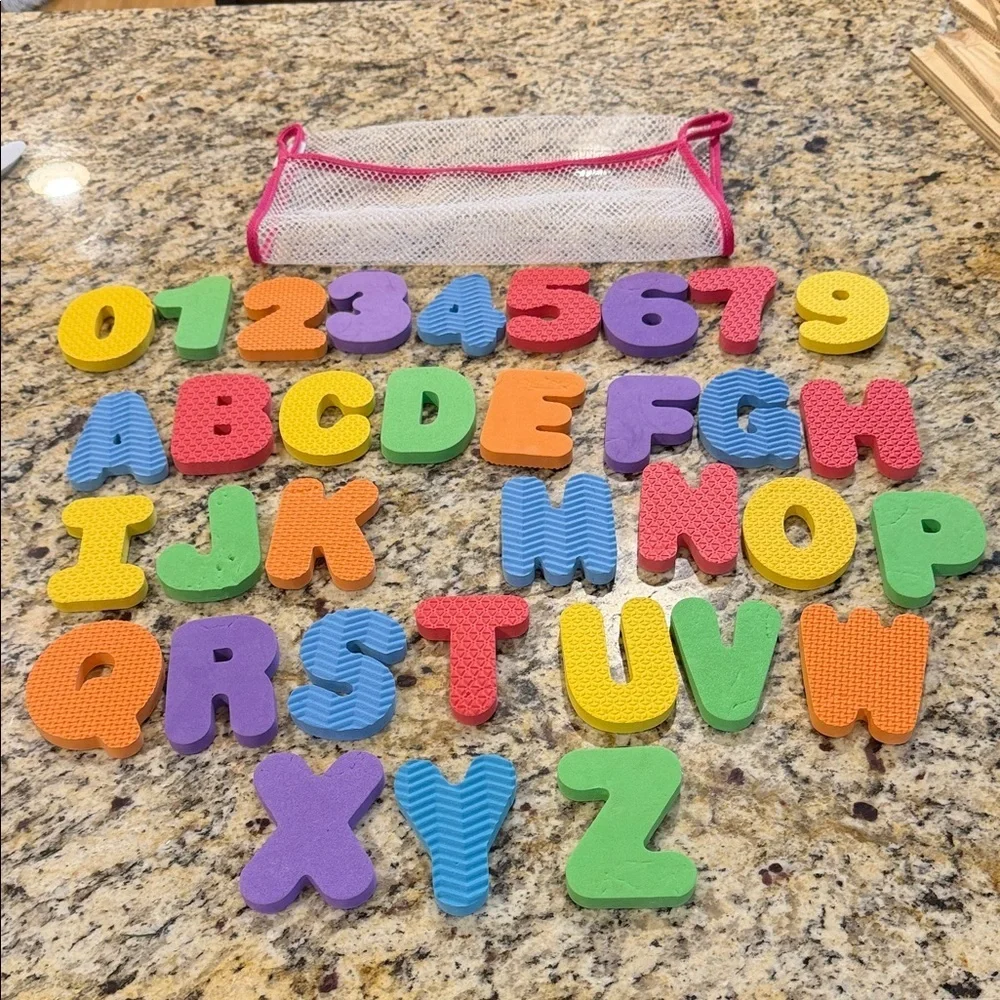 Bath Toy Lot Green Toys Submarine, Dino Scene & Alphabet/Number foam Sets & More